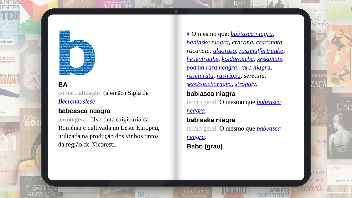 Dicionário do Vinho — entries with linked cross-references — EPUBs Kolekto