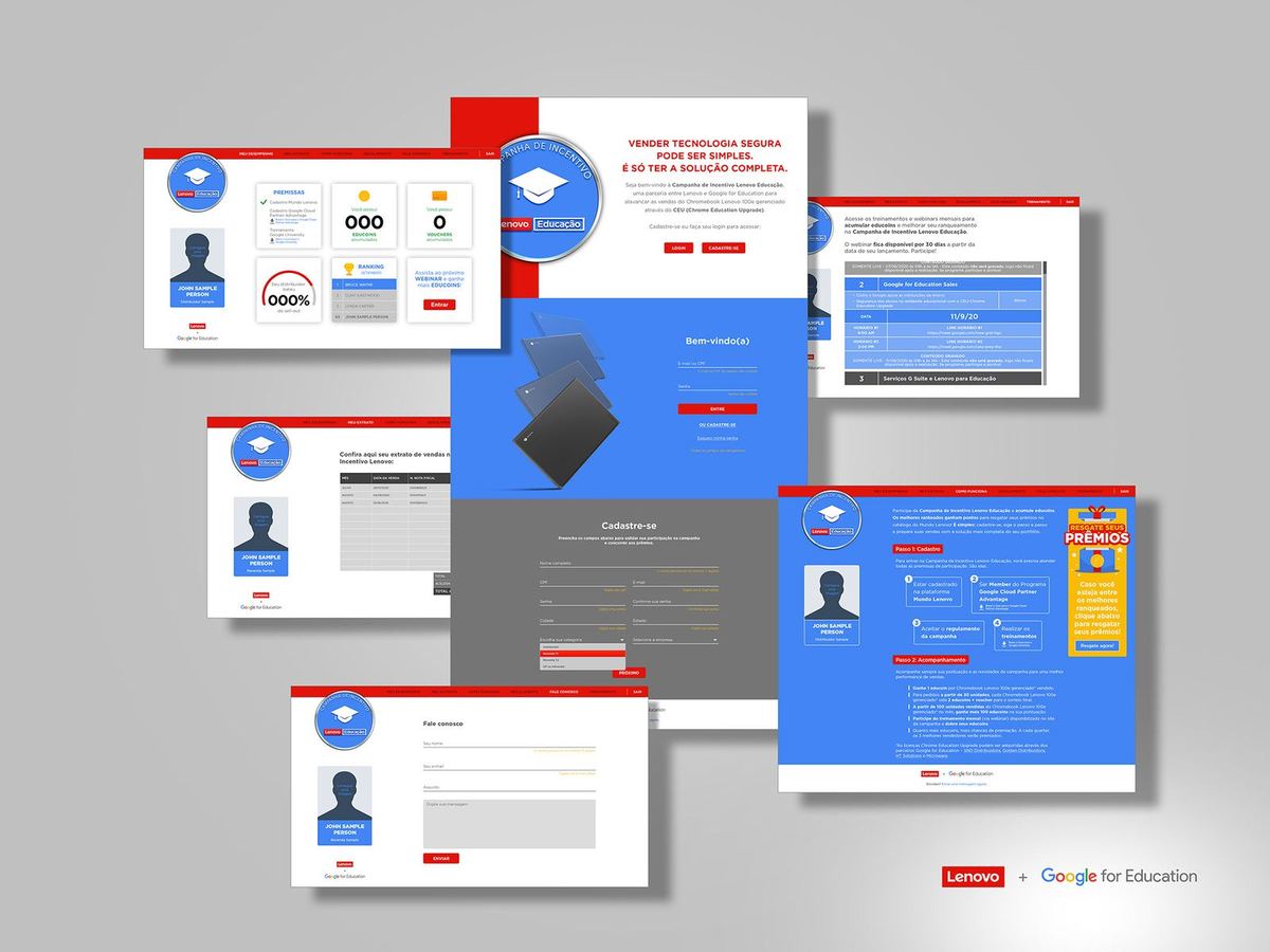 Hotsite da campanha — Lenovo + Google for Education