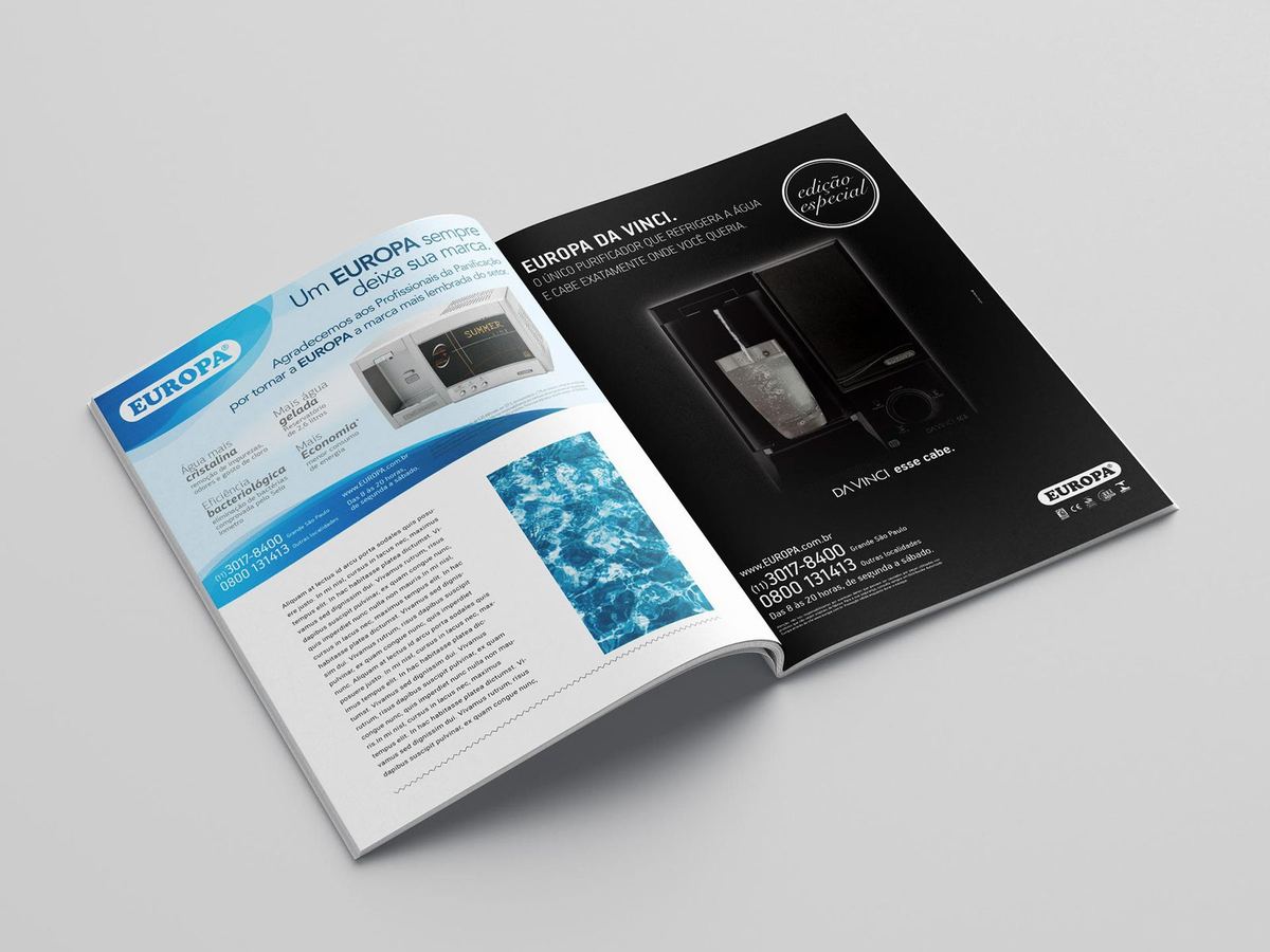 Magazine ads — Purificadores de Água Europa