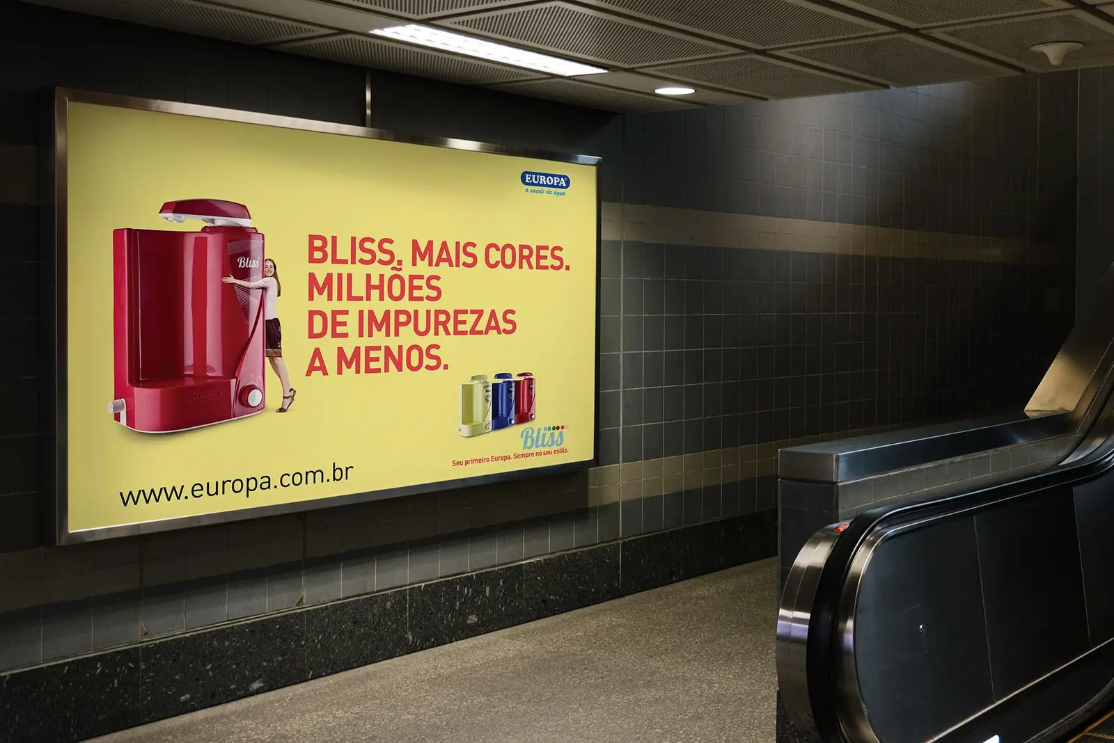 Purificadores de Água Europa — Bliss launch — indoor panel