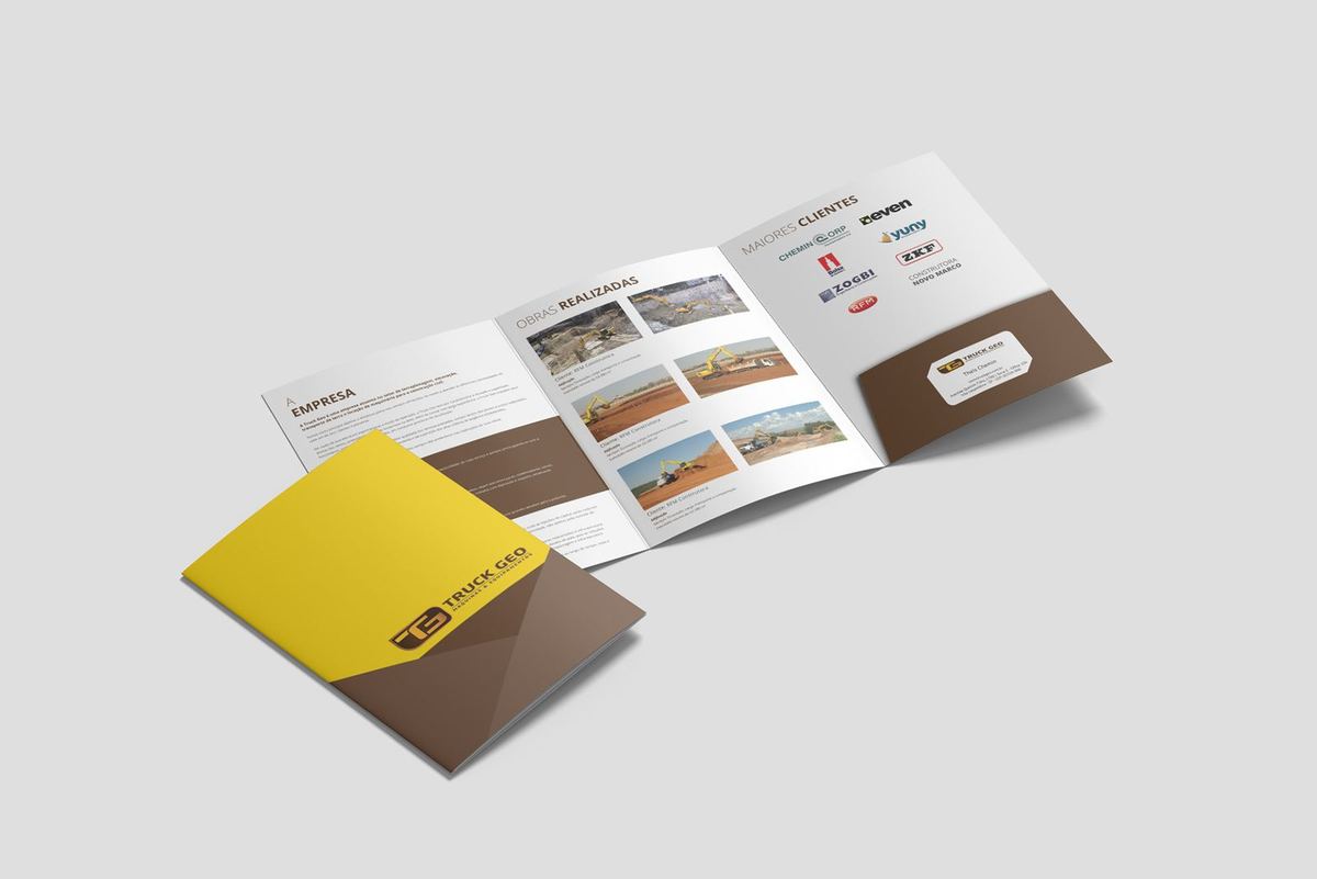 Truck Geo — Institutional folder — design and final artwork.